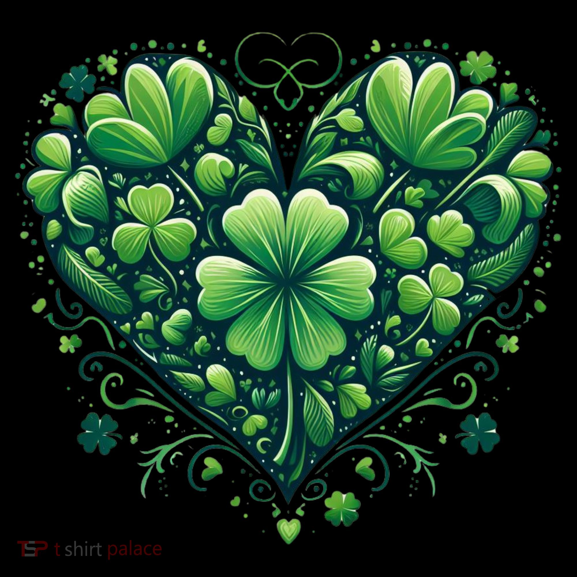 St Patrick's Day Shamrock Clover Heart Apron