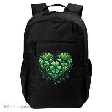 St Patrick's Day Shamrock Clover Heart Backpack