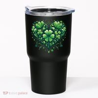 St Patrick's Day Shamrock Clover Heart Tumbler thumb 0
