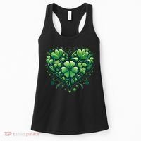 St Patrick's Day Shamrock Clover Heart Women's Tank Top thumb 0