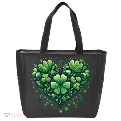 St Patrick's Day Shamrock Clover Heart Tote Bag