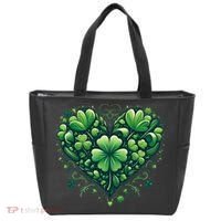 St Patrick's Day Shamrock Clover Heart Tote Bag thumb 0