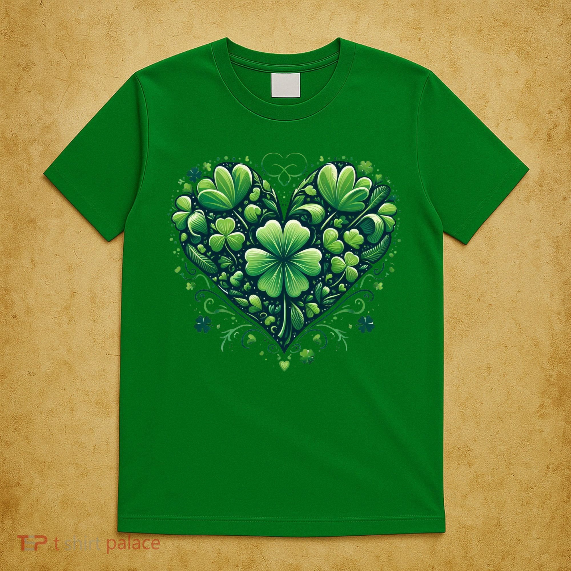 St Patrick's Day Shamrock Clover Heart T-Shirt