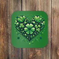 St Patrick's Day Shamrock Clover Heart Coaster thumb 0