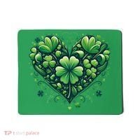 St Patrick's Day Shamrock Clover Heart Mousepad thumb 0