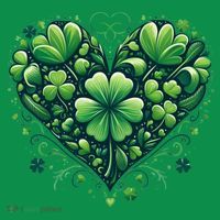 St Patrick's Day Shamrock Clover Heart Baby Bodysuit thumb 2