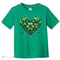 St Patrick's Day Shamrock Clover Heart Toddler T-Shirt thumb 0
