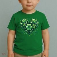 St Patrick's Day Shamrock Clover Heart Toddler T-Shirt thumb 2