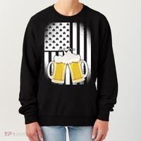 St. Patricks Day Beer Shamrock American Flag Women's Sweatshirt thumb 0