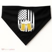 St. Patricks Day Beer Shamrock American Flag USA-Made Doggie Bandana thumb 0
