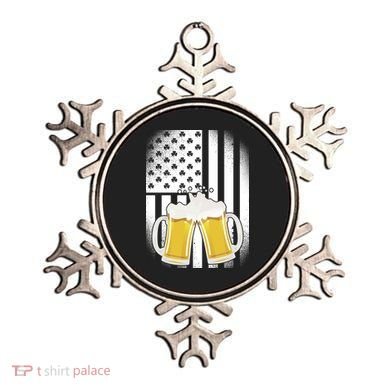 St. Patricks Day Beer Shamrock American Flag Ornament