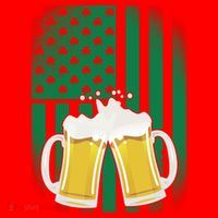 St. Patricks Day Beer Shamrock American Flag Santa Hat thumb 1