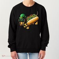 St Patricks Day Chicago Irish Dog Funny Cute Women's Sweatshirt thumb 0
