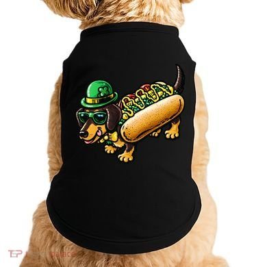 St Patricks Day Chicago Irish Dog Funny Cute Doggie Tank