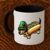 St Patricks Day Chicago Irish Dog Funny Cute Coffee Mug thumb 2