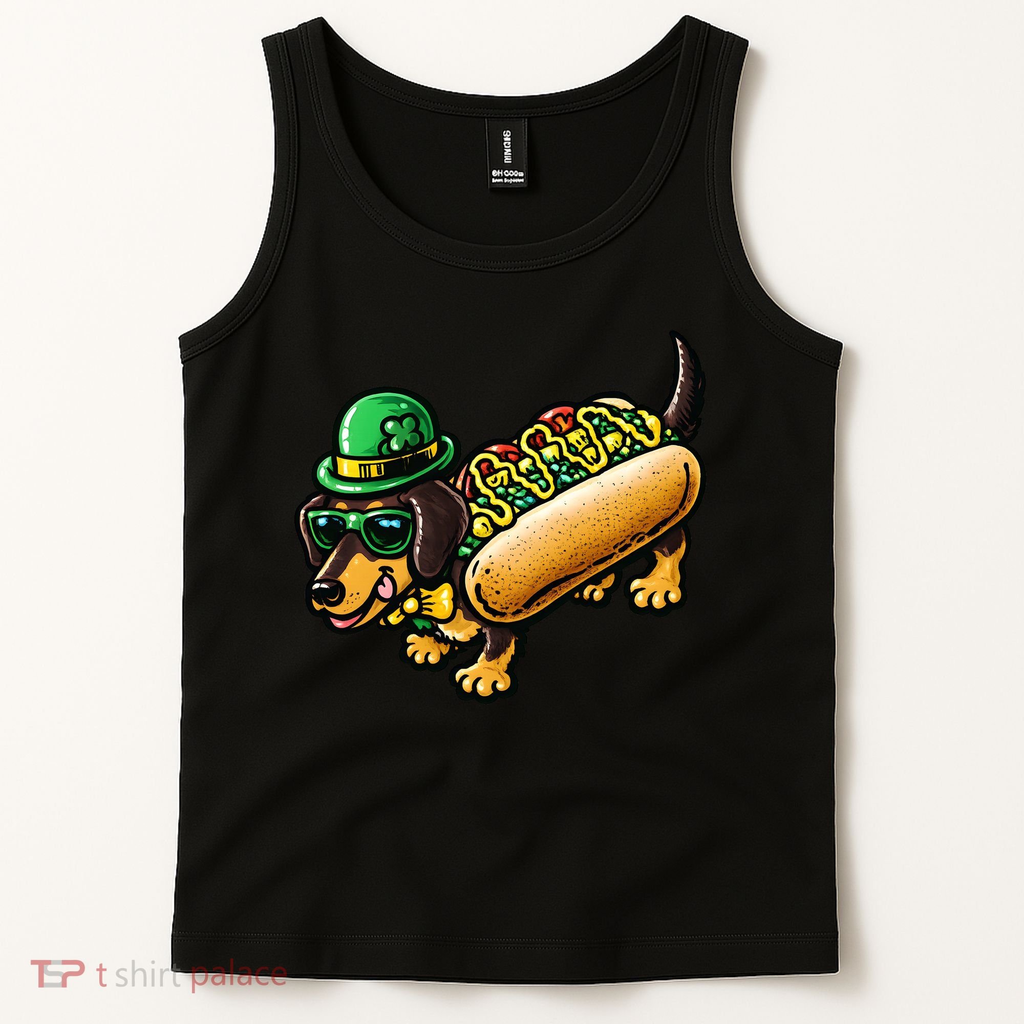 St Patricks Day Chicago Irish Dog Funny Cute Tank Top