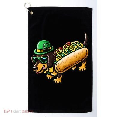 St Patricks Day Chicago Irish Dog Funny Cute Golf Towel