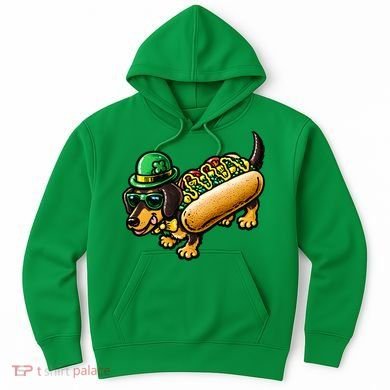 St Patricks Day Chicago Irish Dog Funny Cute Hoodie
