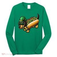 St Patricks Day Chicago Irish Dog Funny Cute Long Sleeve Shirt thumb 0