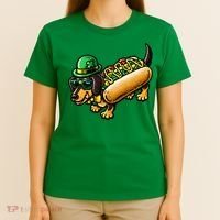 St Patricks Day Chicago Irish Dog Funny Cute T-Shirt thumb 4