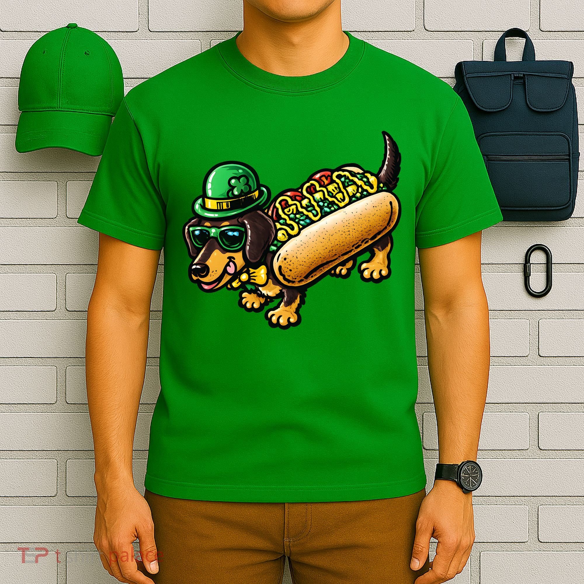 St Patricks Day Chicago Irish Dog Funny Cute T-Shirt