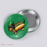 St Patricks Day Chicago Irish Dog Funny Cute Button thumb 0