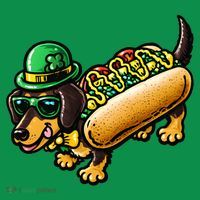 St Patricks Day Chicago Irish Dog Funny Cute Ornament thumb 1