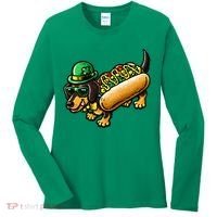 St Patricks Day Chicago Irish Dog Funny Cute Women's Long Sleeve Shirt thumb 0