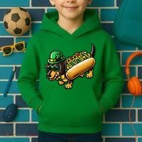 St Patricks Day Chicago Irish Dog Funny Cute Kids Hoodie thumb 2