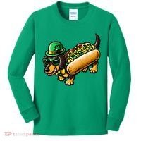 St Patricks Day Chicago Irish Dog Funny Cute Kids Long Sleeve Shirt thumb 0