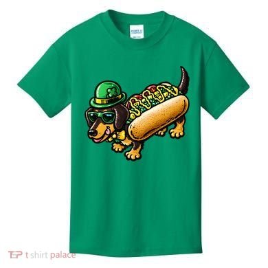 St Patricks Day Chicago Irish Dog Funny Cute Kids T-Shirt