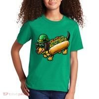 St Patricks Day Chicago Irish Dog Funny Cute Kids T-Shirt thumb 2