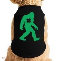 St Patricks Day Lucky Shamrock Clover Big Foot Sasquatch Yeti Doggie Tank thumb 0