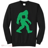 St Patricks Day Lucky Shamrock Clover Big Foot Sasquatch Yeti Sweatshirt thumb 0