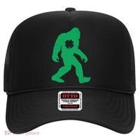 St Patricks Day Lucky Shamrock Clover Big Foot Sasquatch Yeti Hat thumb 0