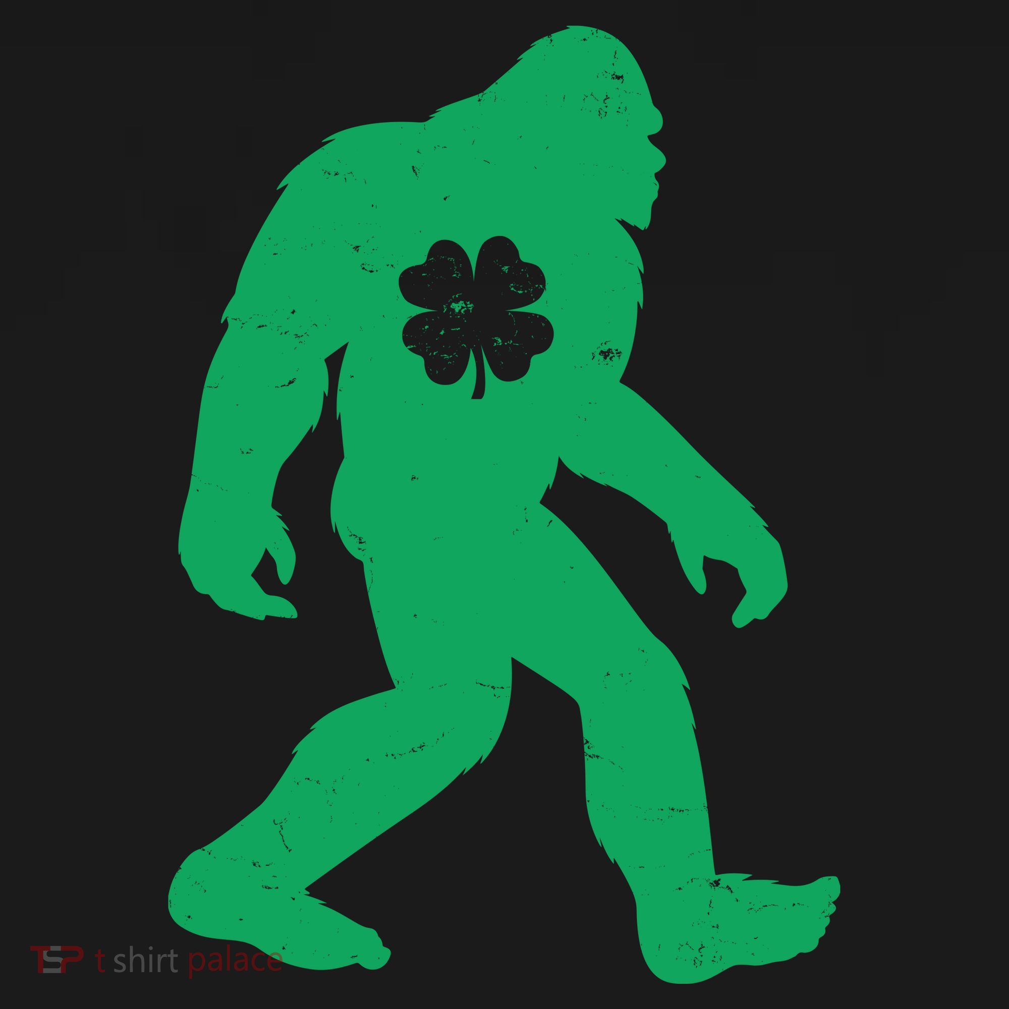 St Patricks Day Lucky Shamrock Clover Big Foot Sasquatch Yeti Visor