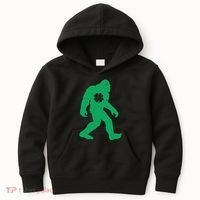 St Patricks Day Lucky Shamrock Clover Big Foot Sasquatch Yeti Kids Hoodie thumb 0