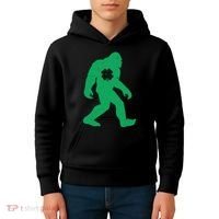 St Patricks Day Lucky Shamrock Clover Big Foot Sasquatch Yeti Kids Hoodie thumb 4