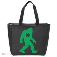 St Patricks Day Lucky Shamrock Clover Big Foot Sasquatch Yeti Tote Bag thumb 0
