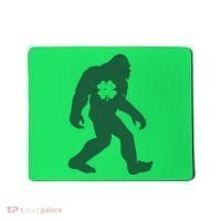 St Patricks Day Lucky Shamrock Clover Big Foot Sasquatch Yeti Mousepad thumb 0