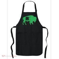 St. Patrick's Day Green Shamrock Buffalo Bison Irish Saint Apron thumb 0