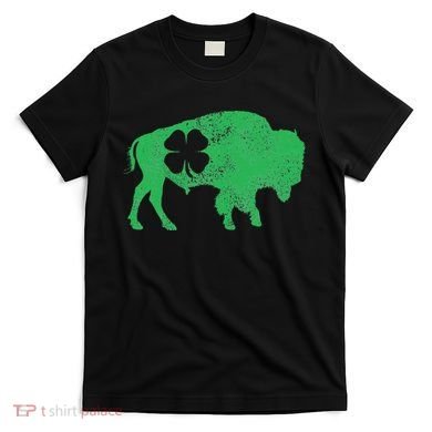 St. Patrick's Day Green Shamrock Buffalo Bison Irish Saint T-Shirt