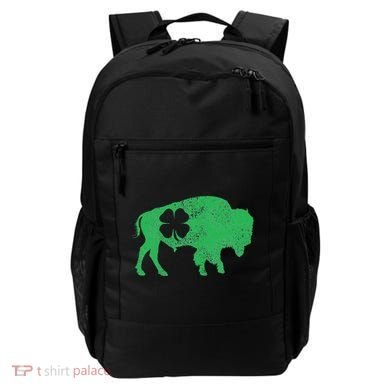 St. Patrick's Day Green Shamrock Buffalo Bison Irish Saint Backpack
