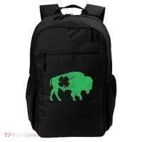St. Patrick's Day Green Shamrock Buffalo Bison Irish Saint Backpack thumb 0