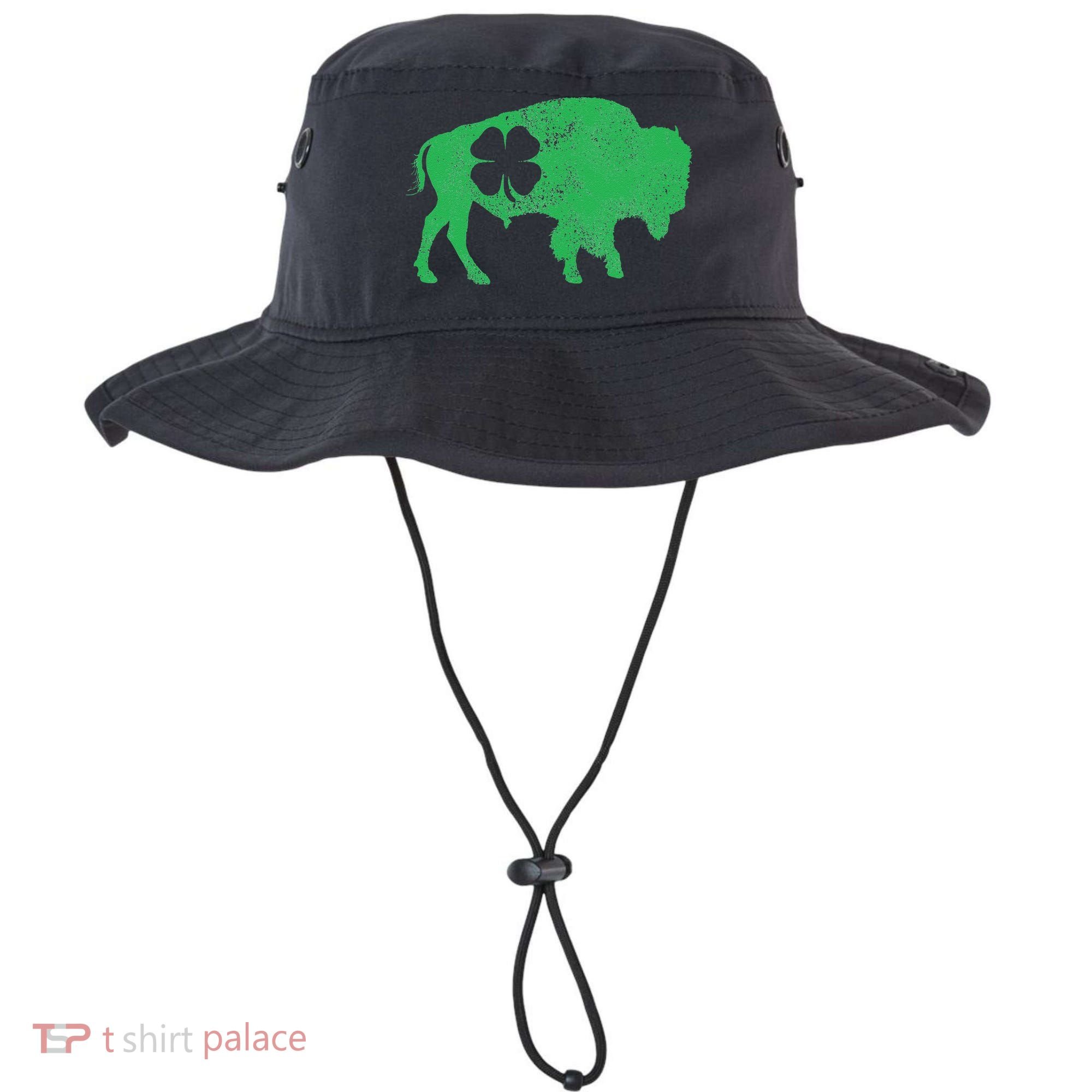 St. Patrick's Day Green Shamrock Buffalo Bison Irish Saint Bucket Hat