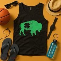 St. Patrick's Day Green Shamrock Buffalo Bison Irish Saint Tank Top thumb 4