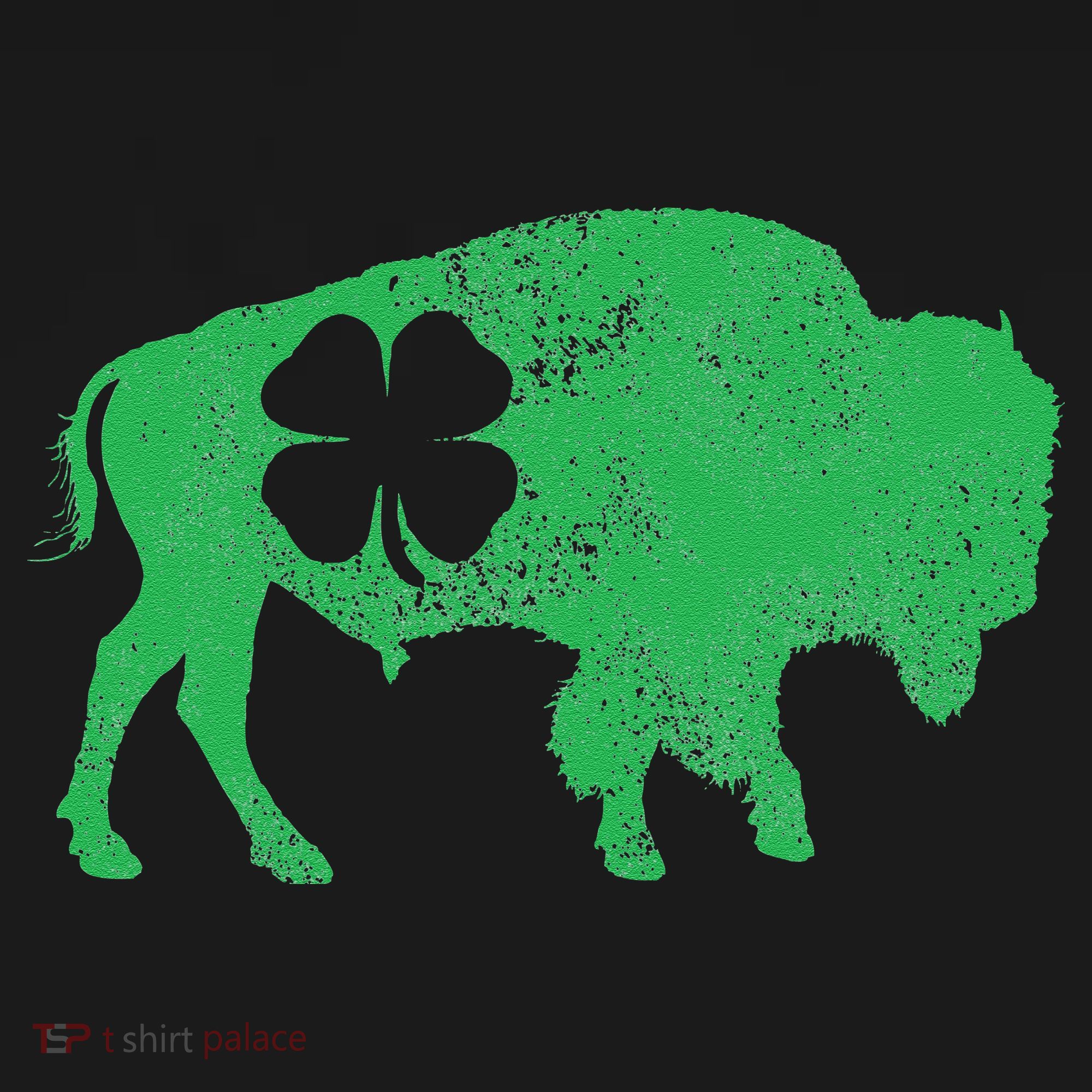 St. Patrick's Day Green Shamrock Buffalo Bison Irish Saint Tank Top