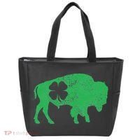 St. Patrick's Day Green Shamrock Buffalo Bison Irish Saint Tote Bag thumb 0