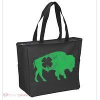 St. Patrick's Day Green Shamrock Buffalo Bison Irish Saint Tote Bag thumb 2
