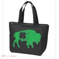St. Patrick's Day Green Shamrock Buffalo Bison Irish Saint Tote Bag thumb 3